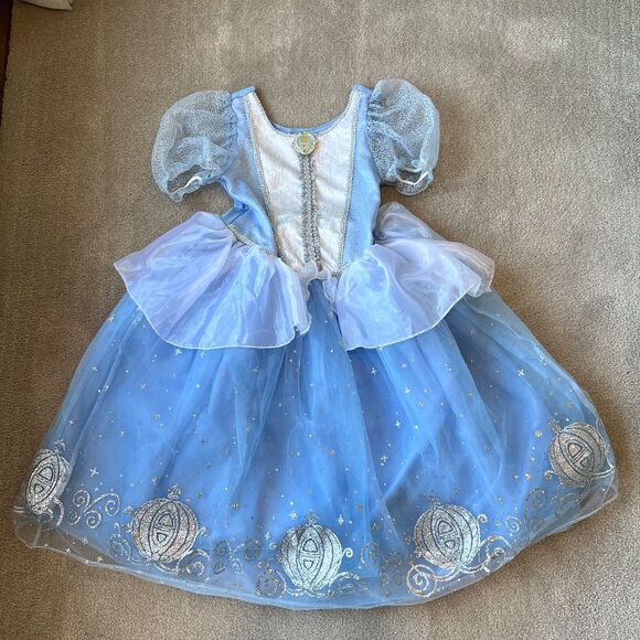 Cinderella Princess Costume Dress – Sparkly Blue Ball Gown - Picture 1 of 10